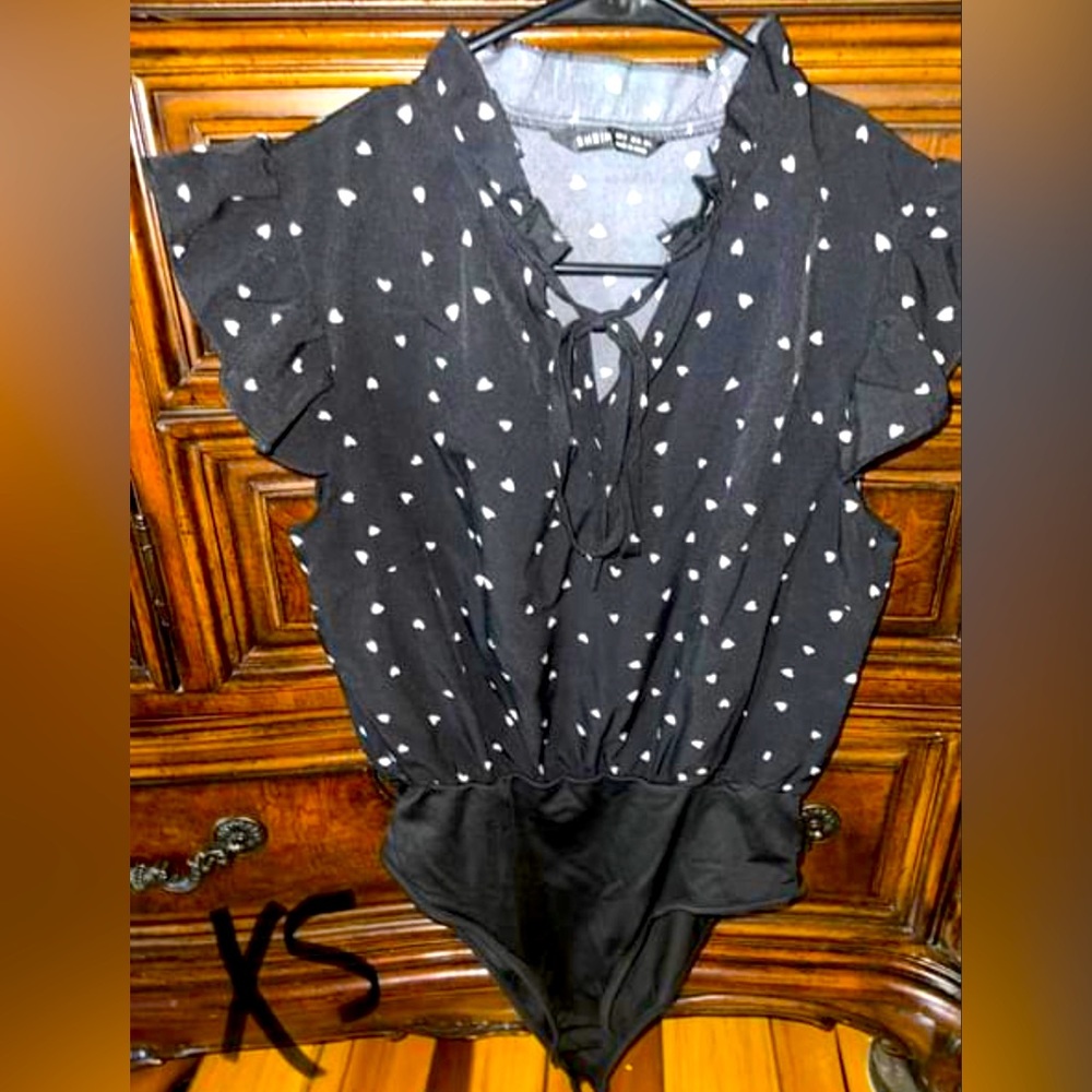 Black and White Heart Bodysuit